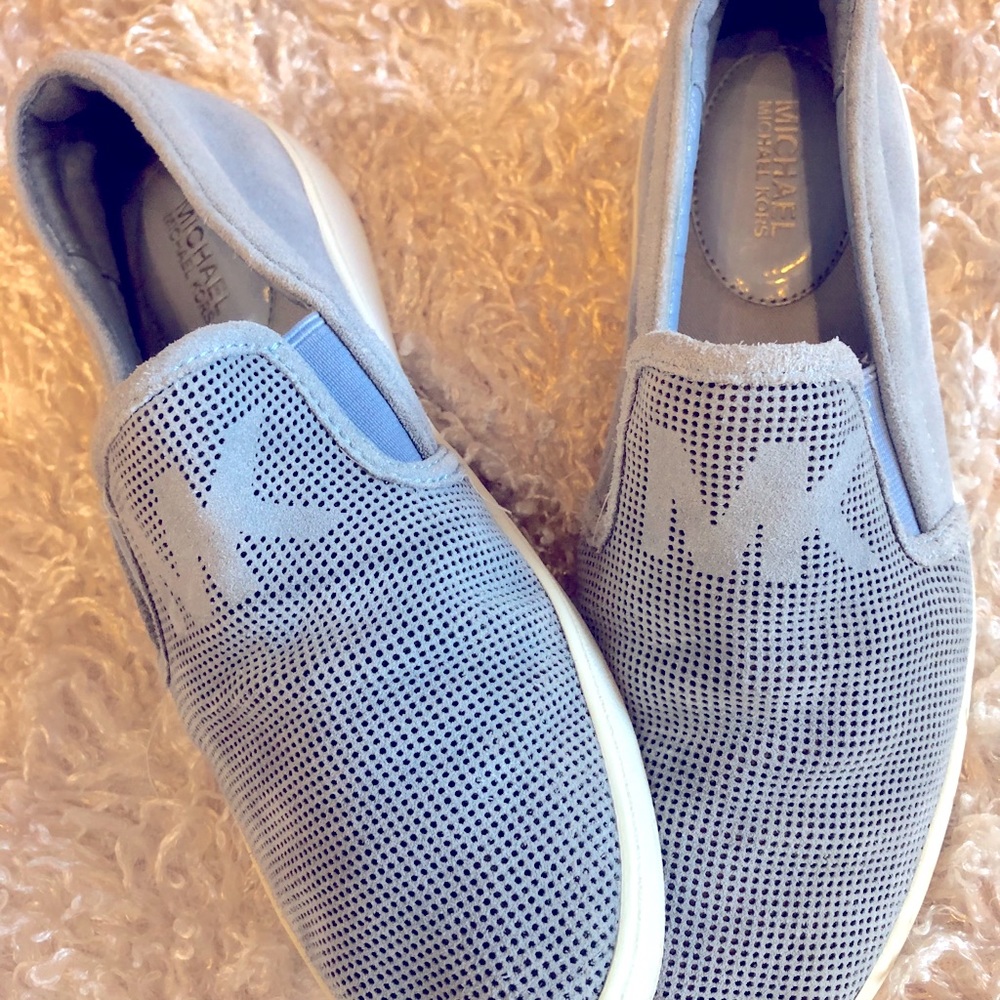 Michael Kors Light Blue slip on shoes